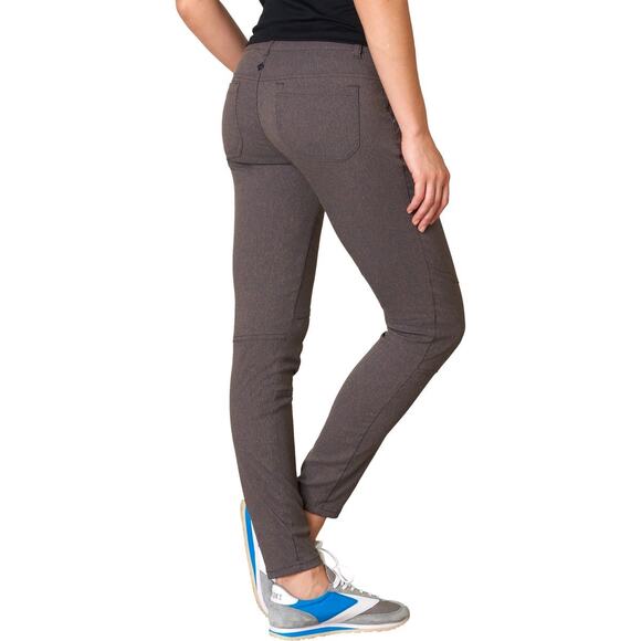 PrAna Tashia Brown Seaming Gorpcore Hiking Outdoors Skinny Pants SZ 4 - Picture 2 of 13